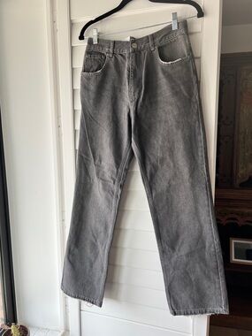Anine Bing Washed Black Straight Jeans NWT